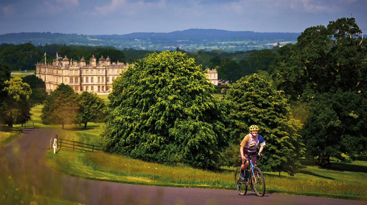 Riding past Longleat House near Frome © Michael Drummond