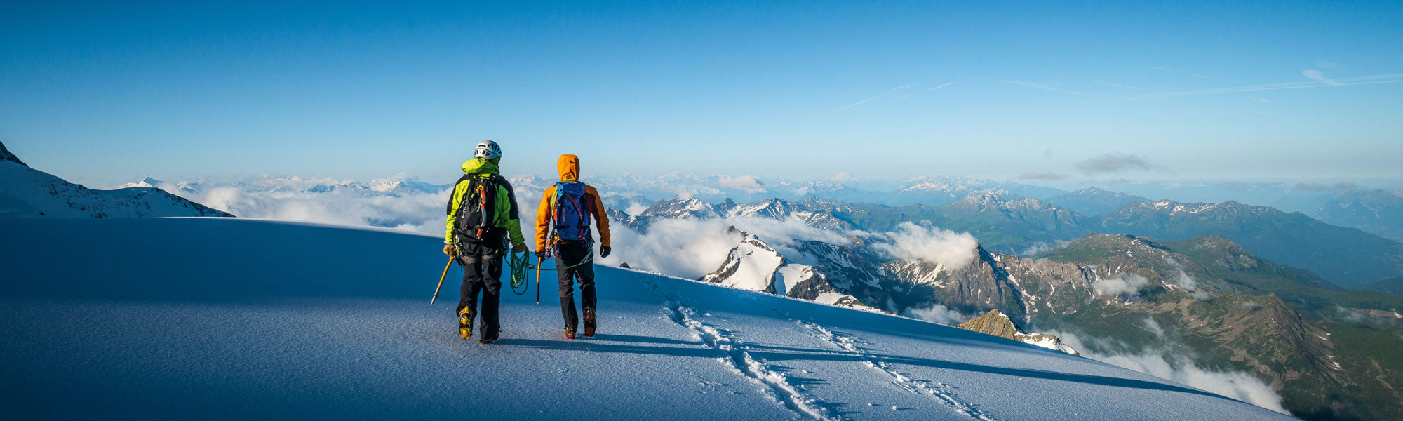 One the Domes de Miage, from Mont Blanc Lines. Photo copyright Alex Buisse